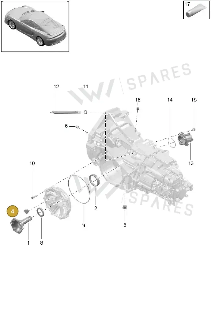 98130181300 — Porsche Cayman GT4 (2015-2016) diagram p45302005, position 4