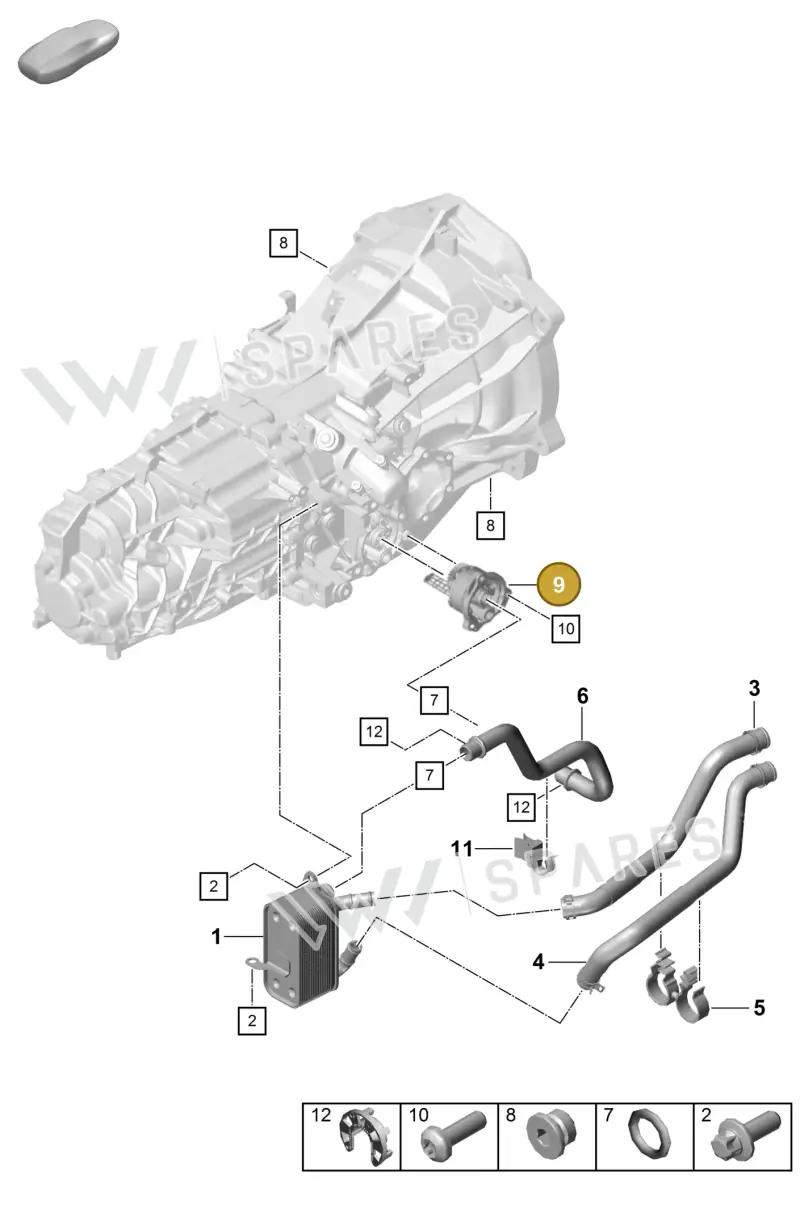 98130702300 — Porsche Boxster Spyder (2019-2020) diagram p54301110, position 9
