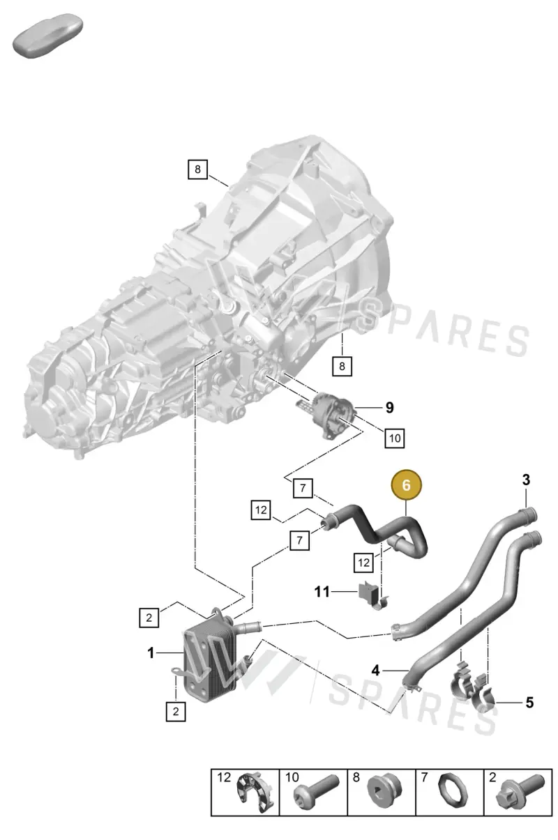 98130705300 — Porsche Boxster Spyder (2019-2020) diagram p54301110, position 6