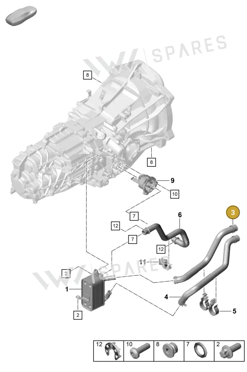 98130707700 — Porsche Boxster Spyder (2019-) diagram p54301110, position 3