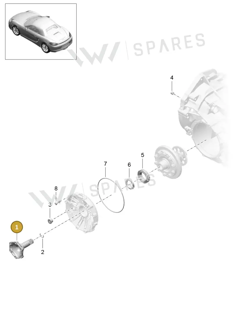 98133220940 — Porsche Boxster (2012-2016) diagram p39302005, position 1