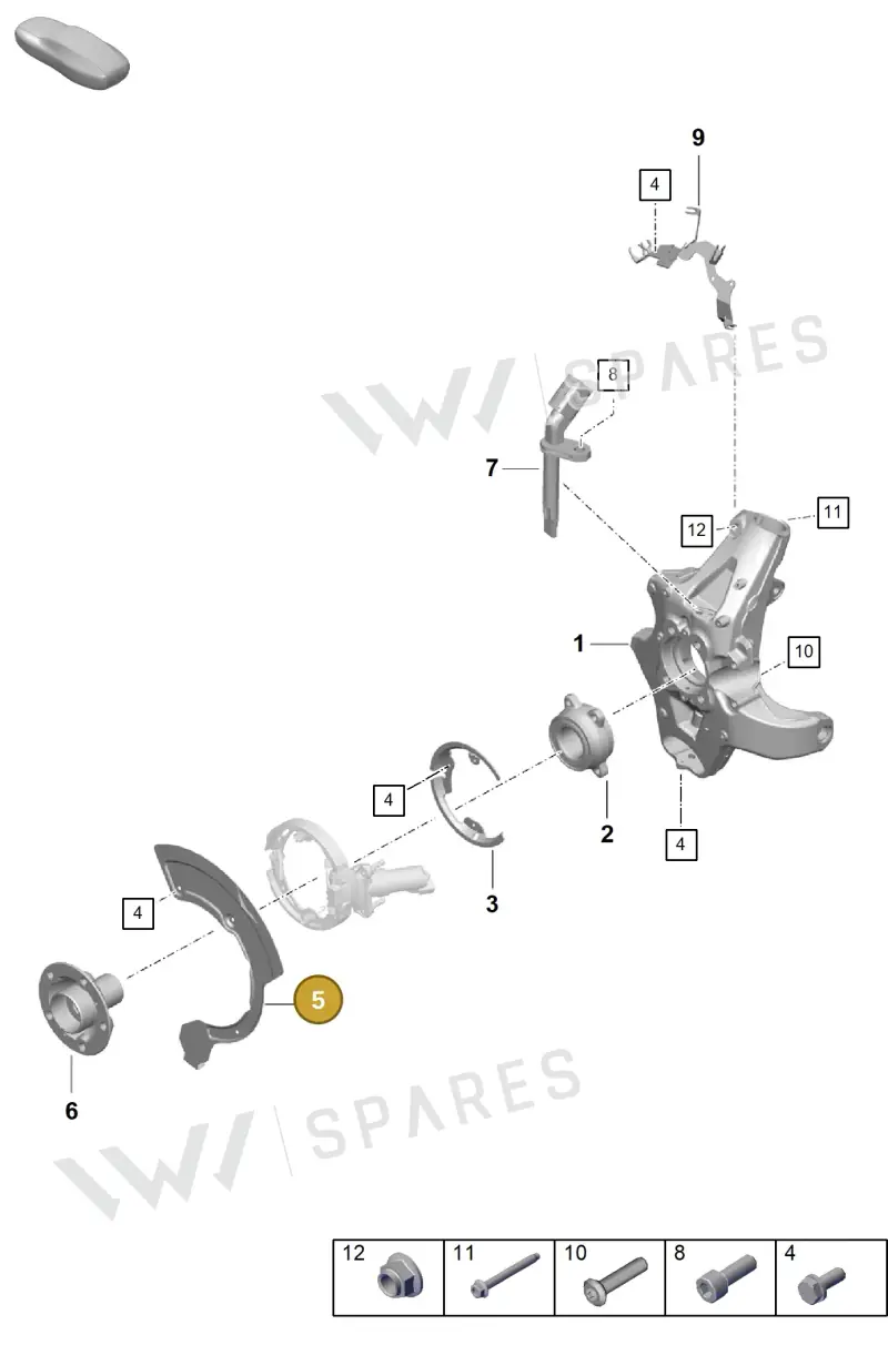 98135280180 — Porsche Boxster Spyder (2019-2020) diagram p54501000, position 5