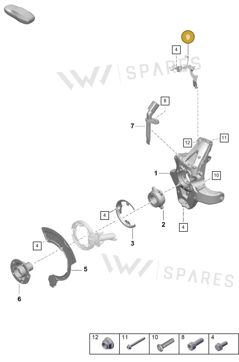 98135530383 — Porsche Boxster Spyder (2019-2020) diagram p54501000, position 9