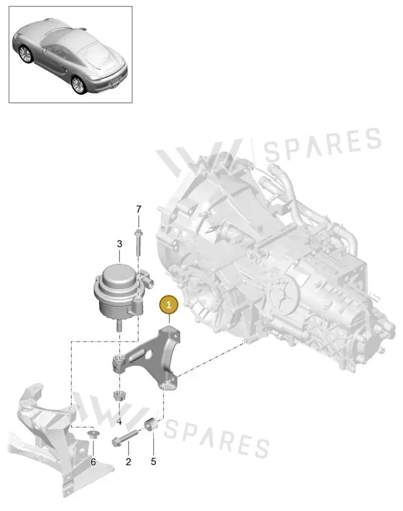 98137518200 — Porsche Cayman (2013-2016) diagram p40306000, position 1