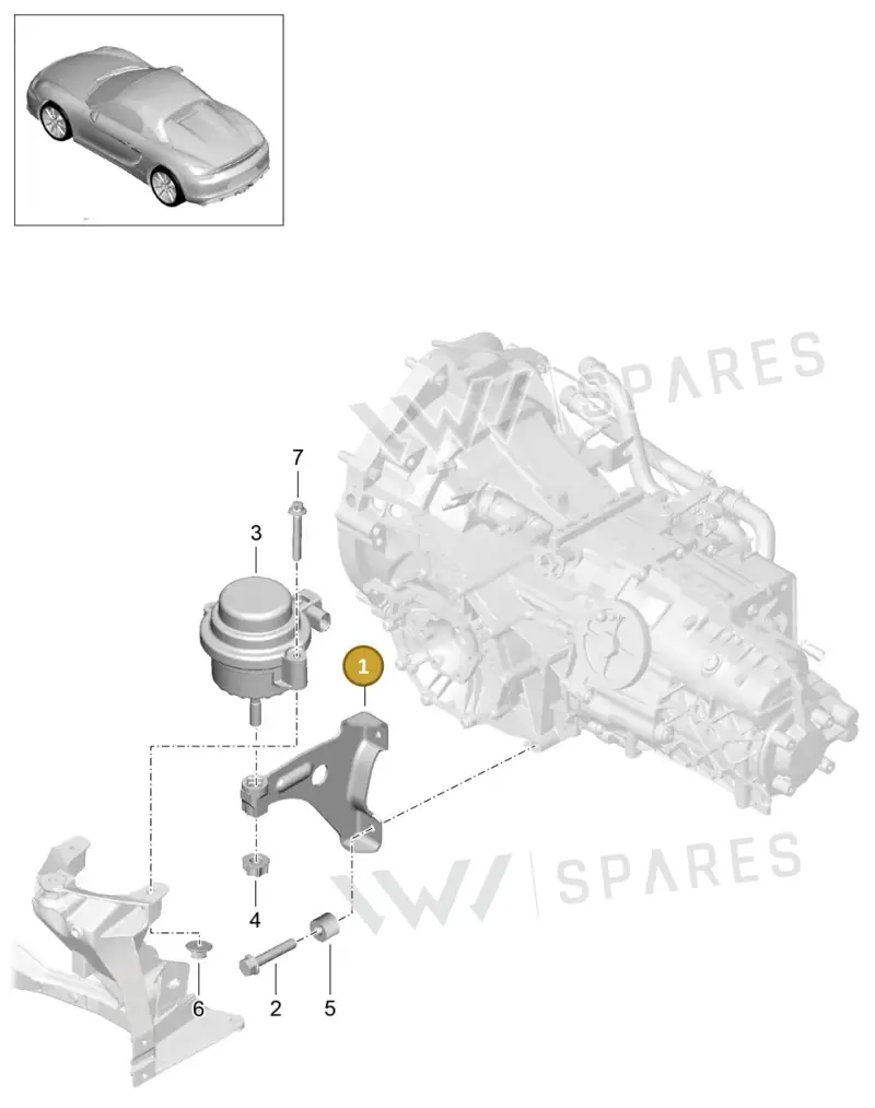 98137518200 — Porsche Boxster Spyder (2015-2016) diagram p46306000, position 1
