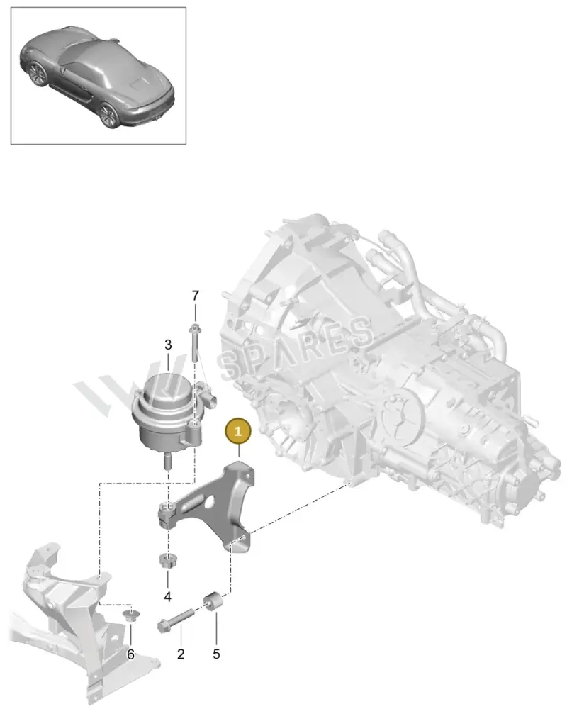 98137519601 — Porsche Boxster (2012-2016) diagram p39306000, position 1