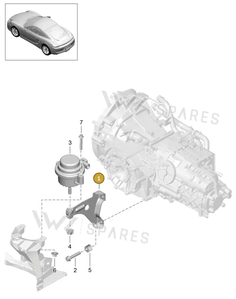 98137519601 — Porsche Cayman (2013-2016) diagram p40306000, position 1