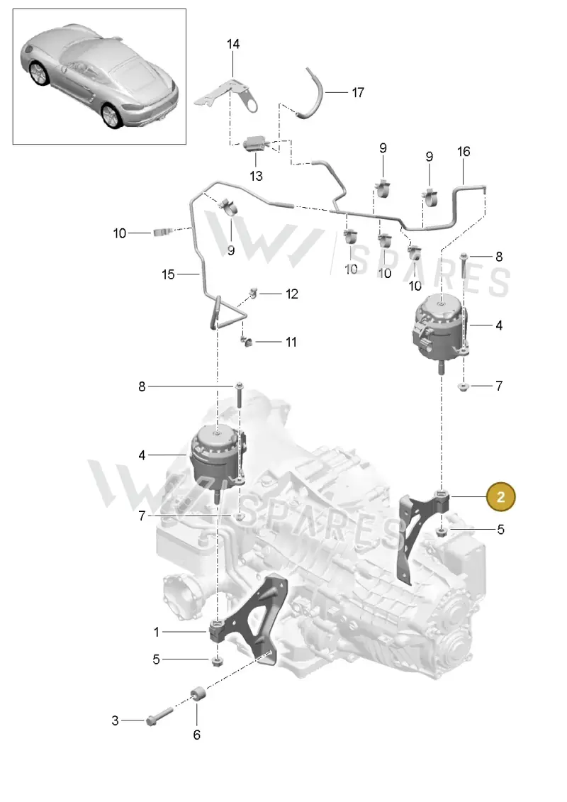 98137519601 — Porsche Cayman (2016-2019) diagram p50306000, position 2