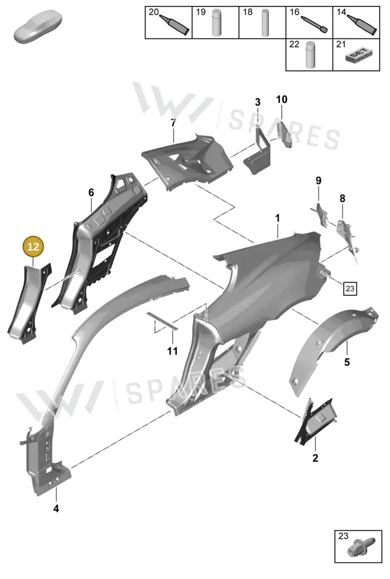 98150253201GRV — Porsche Cayman GT4 (2019-) diagram p55801500, position 12