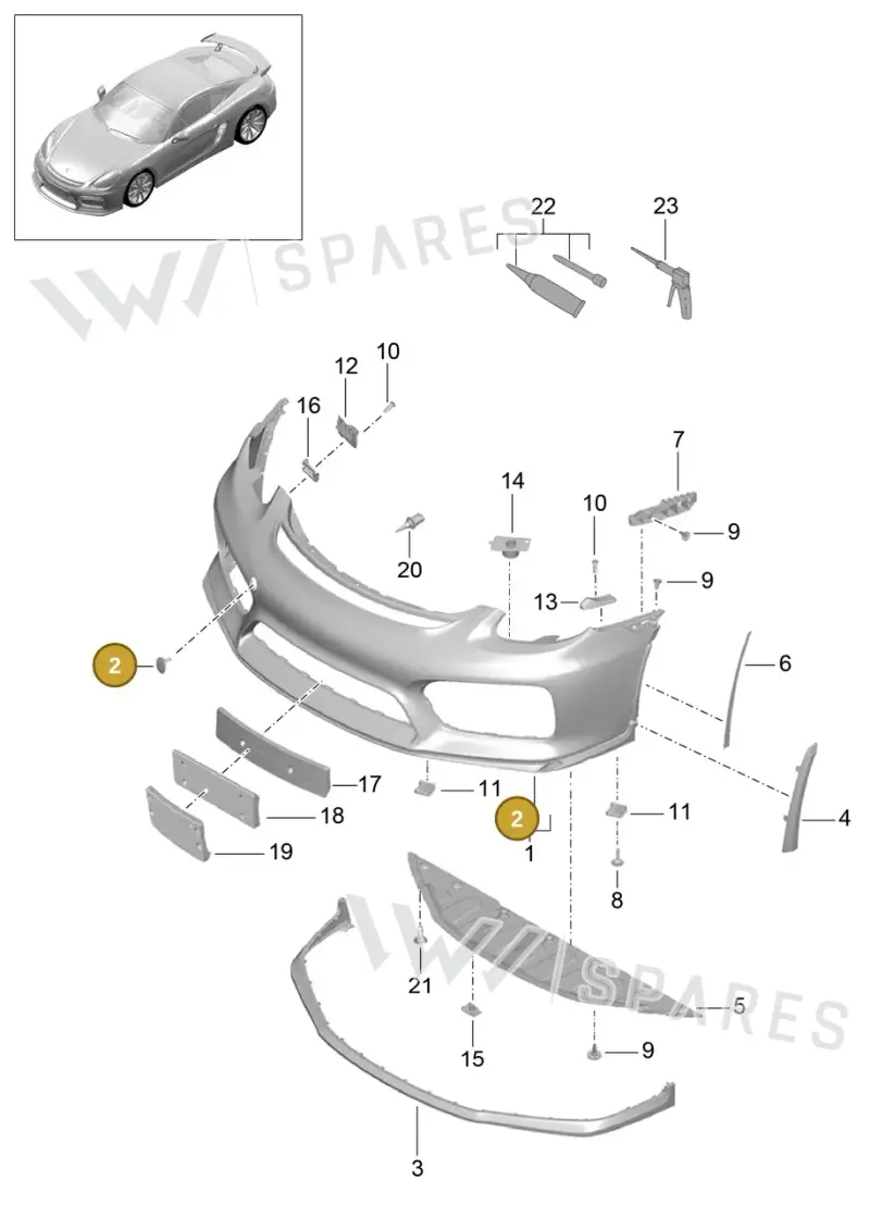 98150570302G2X — Porsche Cayman GT4 (2015-2016) diagram p45802000, position 2