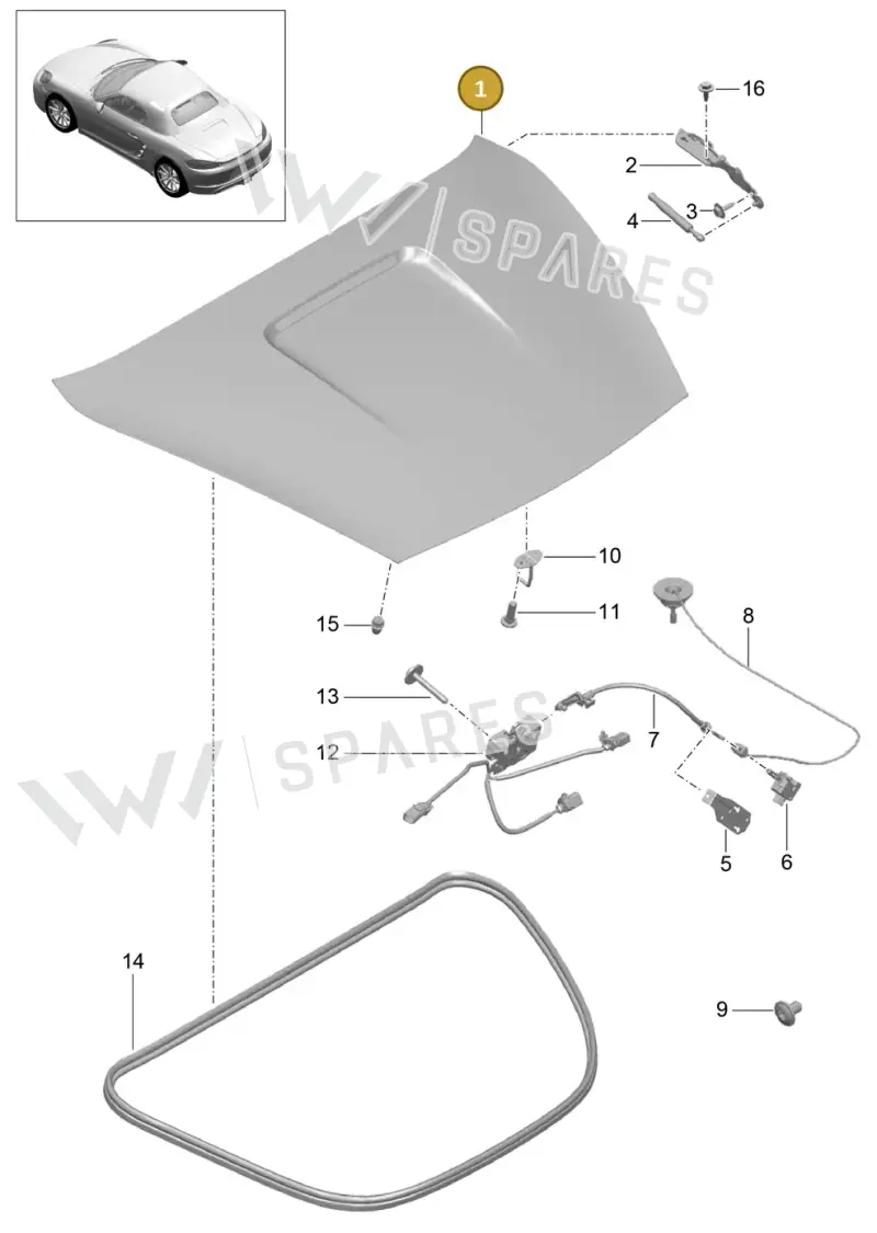 98151201115GRV — Porsche Boxster (2016-2019) diagram p48803000, position 1