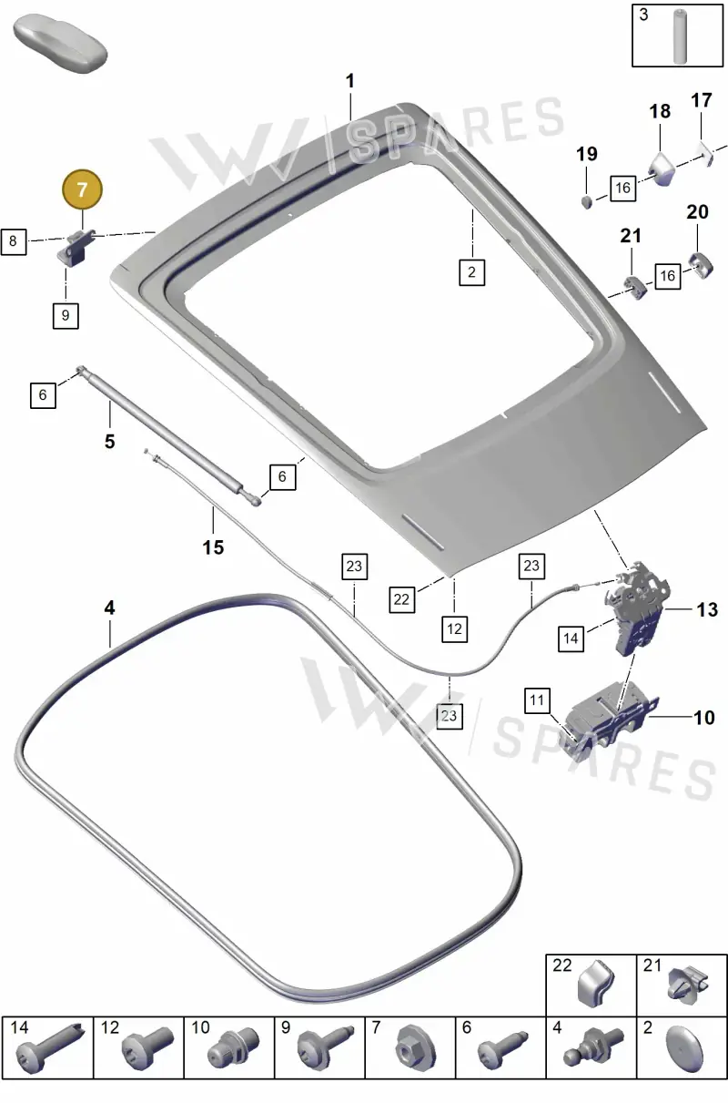 98151215203 — Porsche Cayman GT4 (2019-) diagram p55803050, position 7
