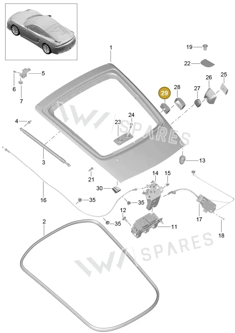 98151289100 — Porsche Cayman GT4 (2015-2016) diagram p45803005, position 29