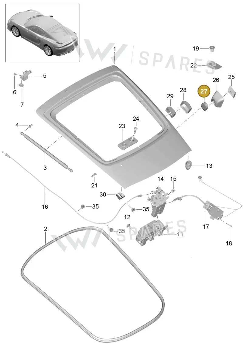 98151289500 — Porsche Cayman GT4 (2015-2016) diagram p45803005, position 27