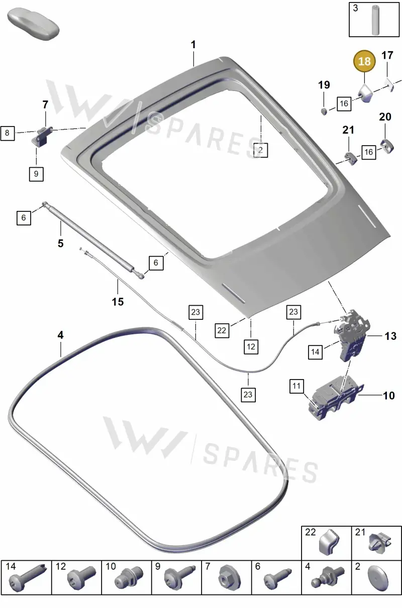 98151289700 — Porsche Cayman (2019-2022) diagram p55803050, position 18