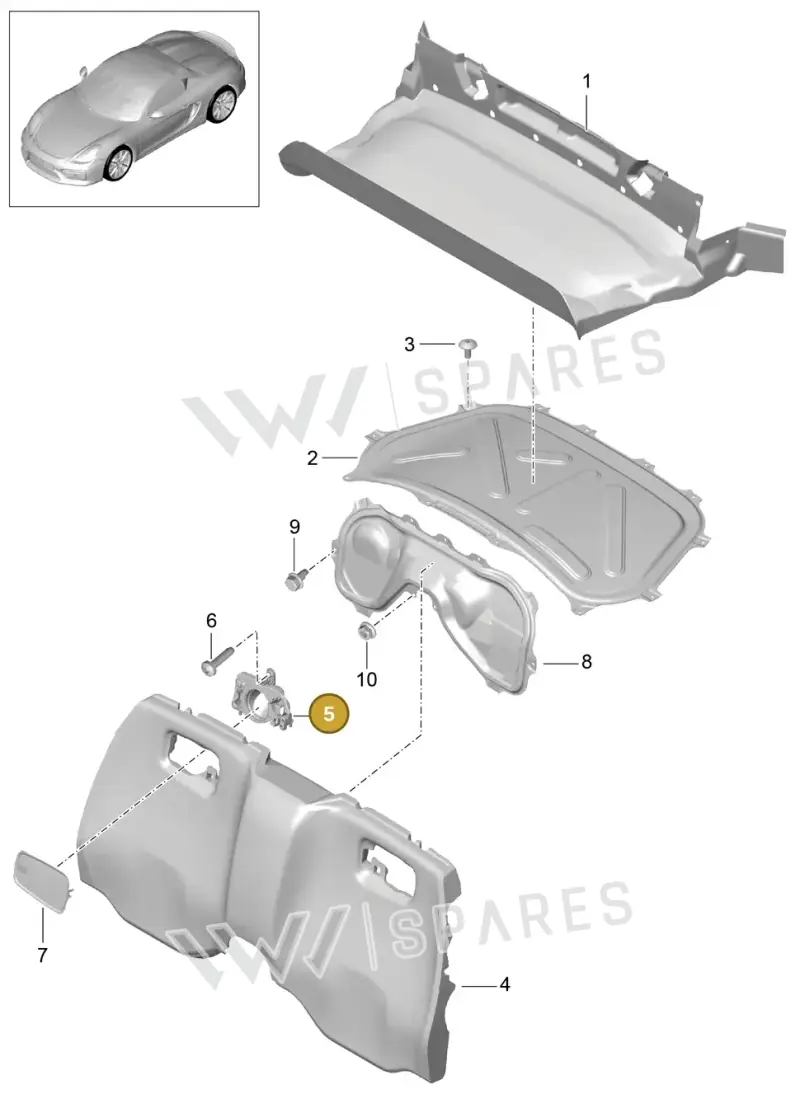 98155108803 — Porsche Boxster Spyder (2015-2016) diagram p46807025, position 5