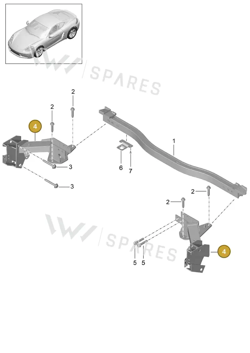 98158021400 — Porsche Cayman (2016-2019) diagram p50812005, position 4