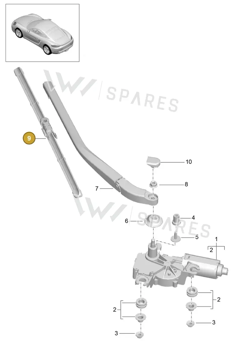 98162818901 — Porsche Cayman (2016-) diagram p50904005, position 9