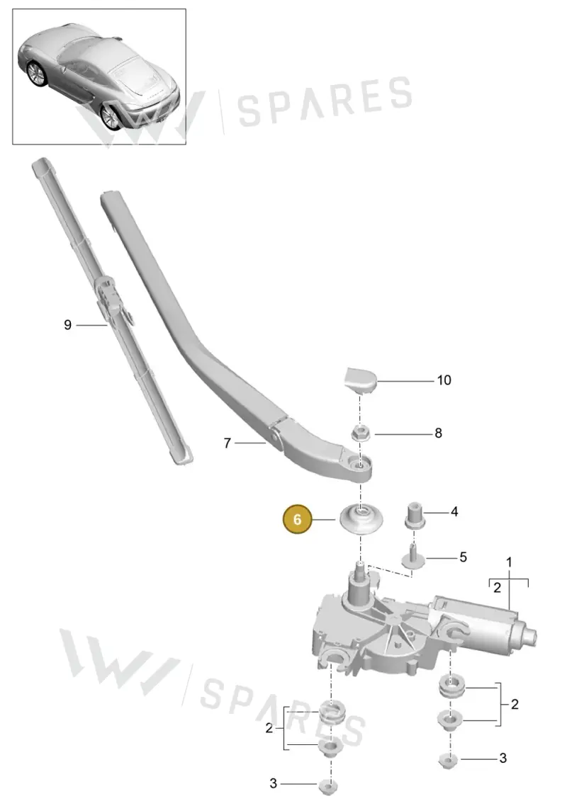 98162827300 — Porsche Cayman (2013-2016) diagram p40904005, position 6