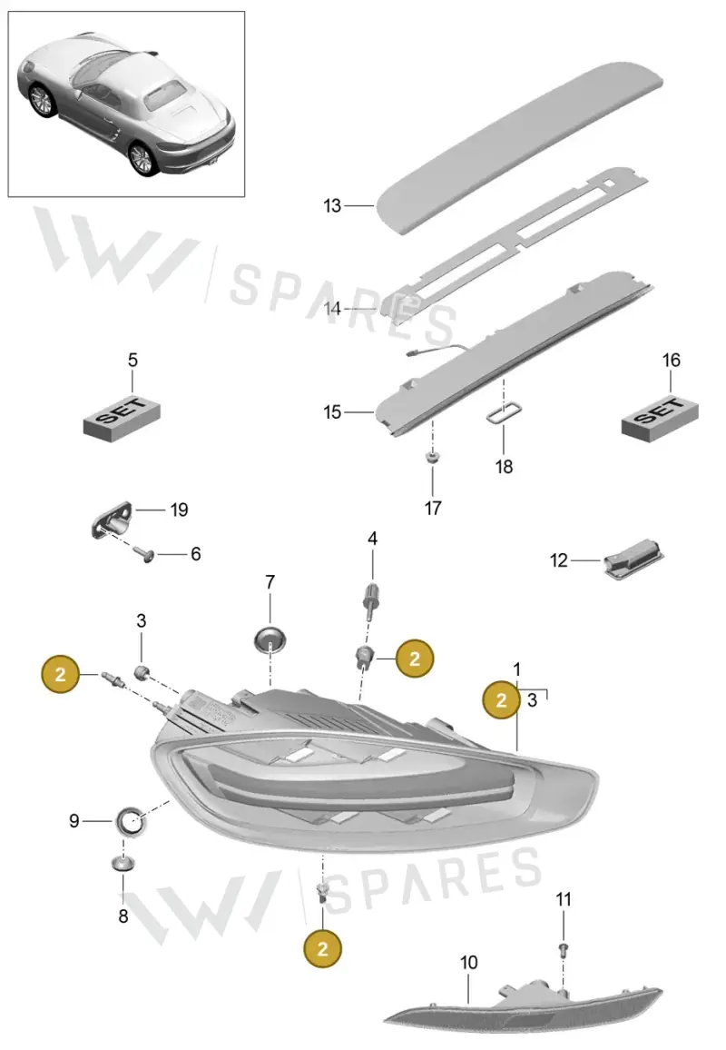 98163192500 — Porsche Boxster (2016-) diagram p48905005, position 2