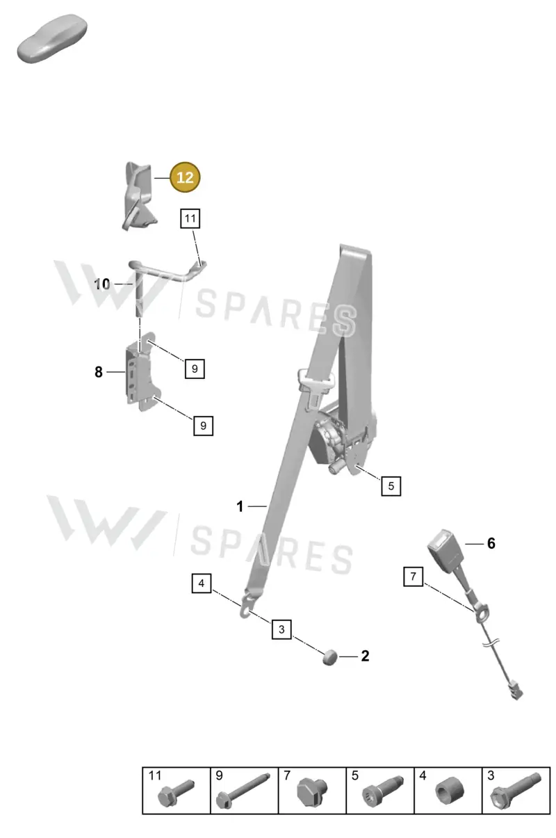 98180383501 — Porsche Boxster Spyder (2019-) diagram p54812000, position 12