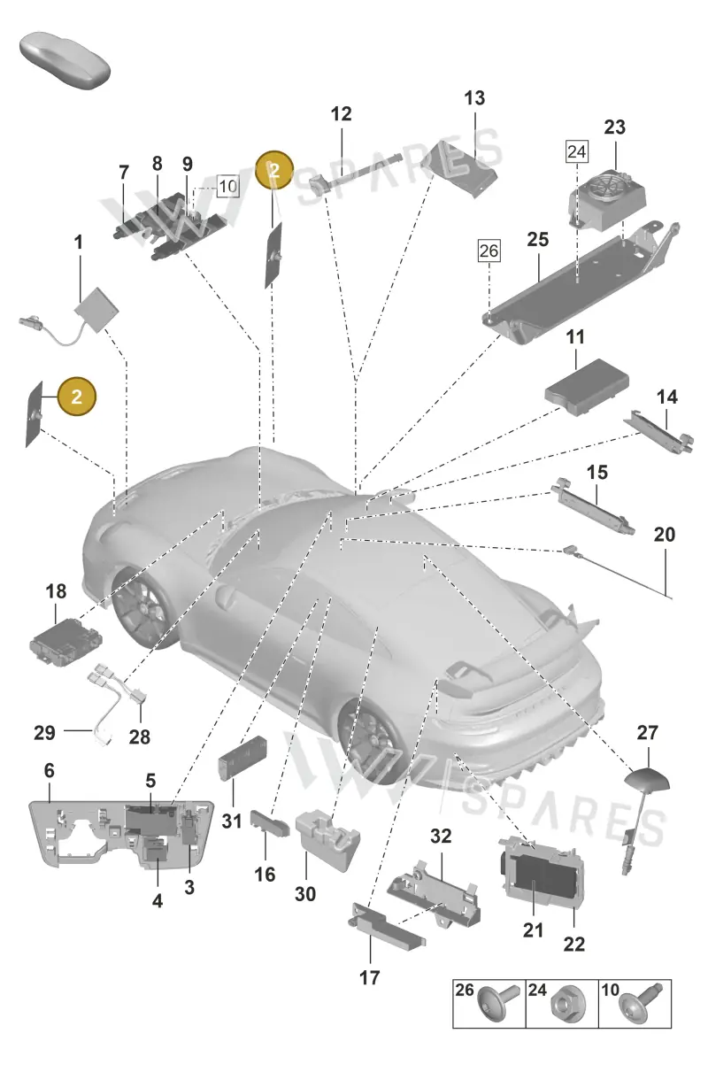 982035510C — Porsche GT3 RS (2021-) diagram p59912000, position 2