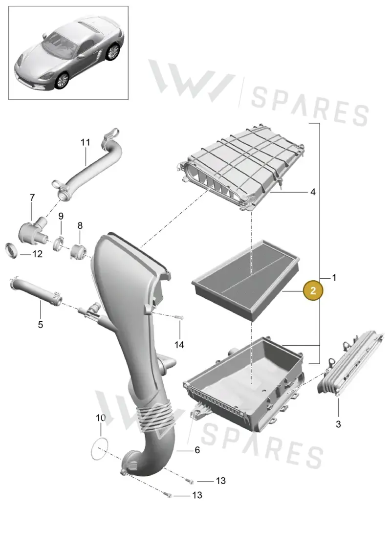 982129620B — Porsche Boxster (2016-2019) diagram p48106000, position 2
