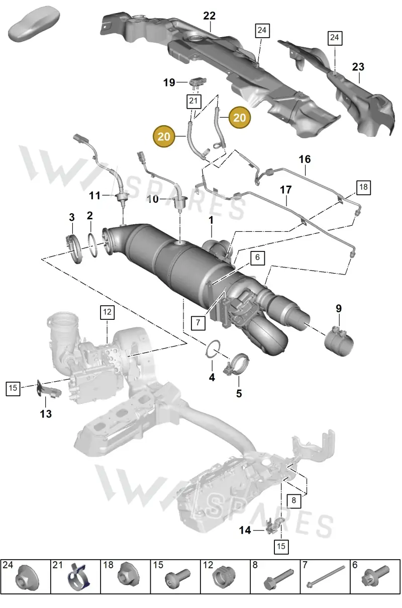 982131191A — Porsche 911 (2024-2025) diagram p63202210, position 20