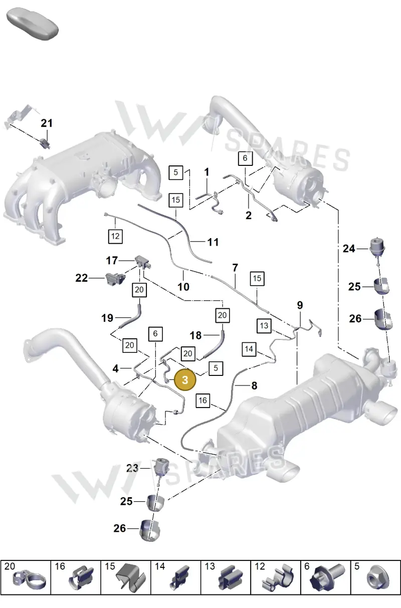 982251171 — Porsche Boxster Spyder (2019-2020) diagram p55202200, position 3