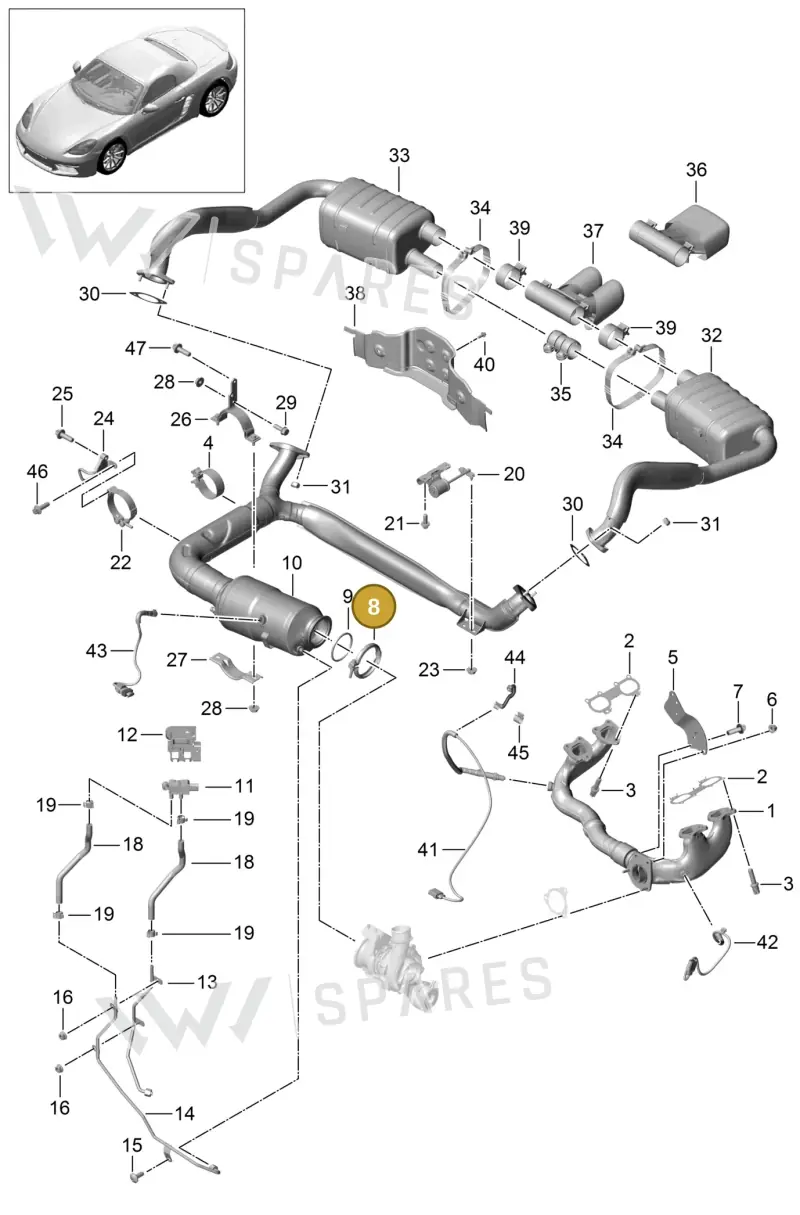 982251616 — Porsche Boxster (2016-) diagram p48000001, position 8