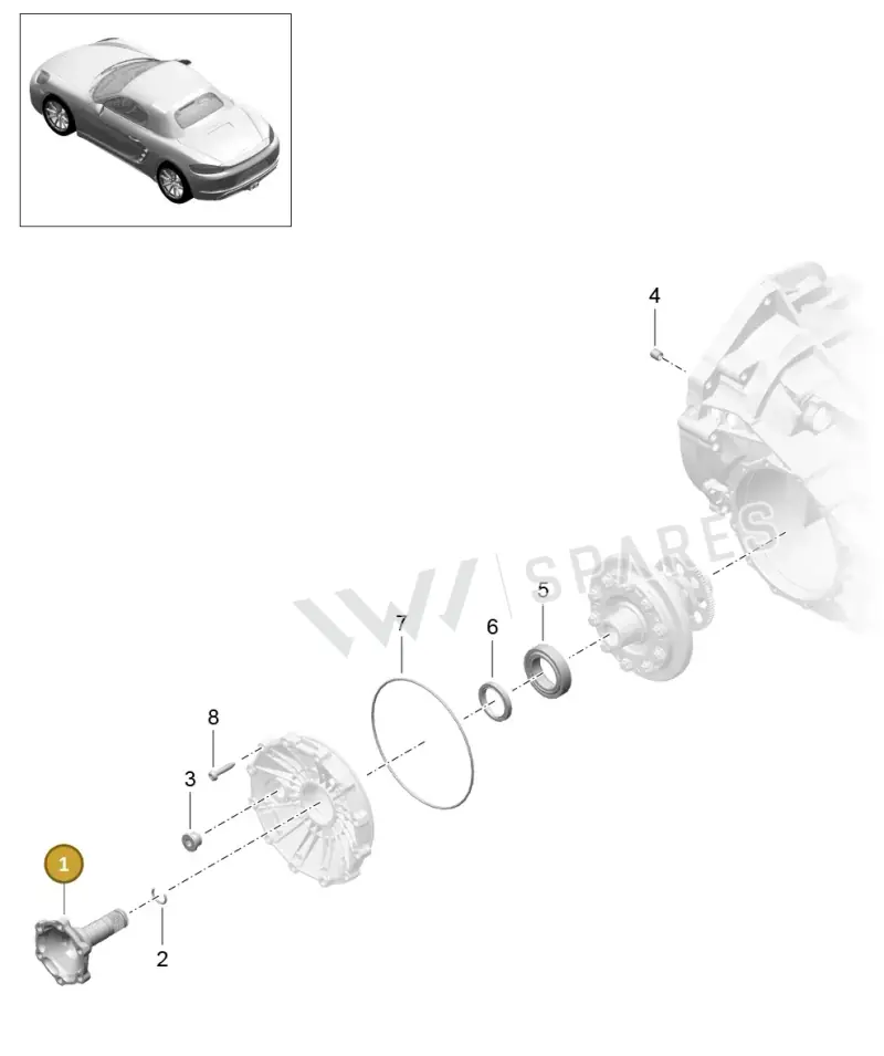 982307161 — Porsche Boxster (2016-2019) diagram p48302005, position 1