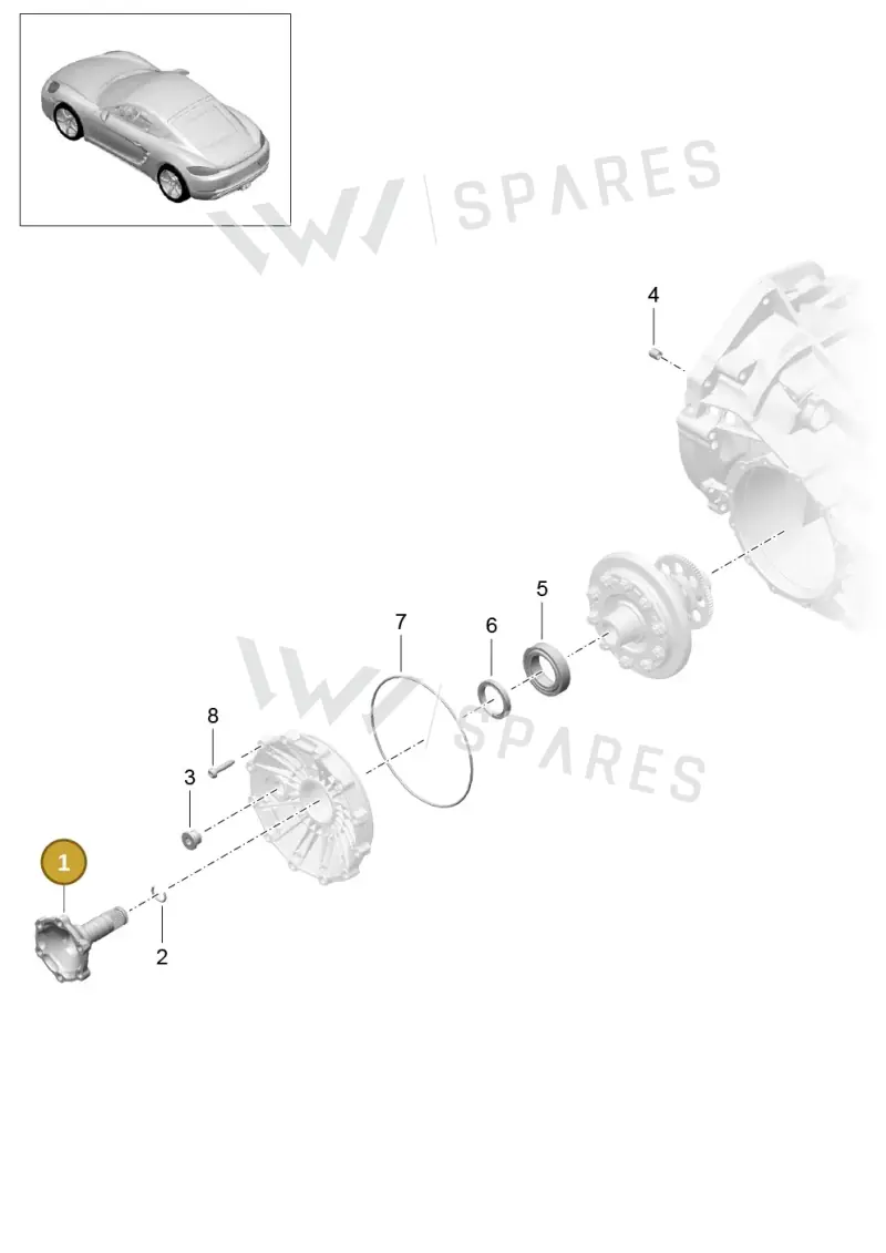 982307161 — Porsche Cayman (2016-2019) diagram p50302005, position 1