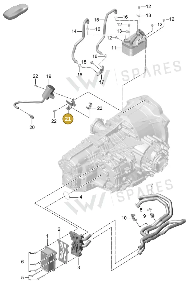 982321208 — Porsche Boxster Spyder (2019-2020) diagram p54360000, position 21