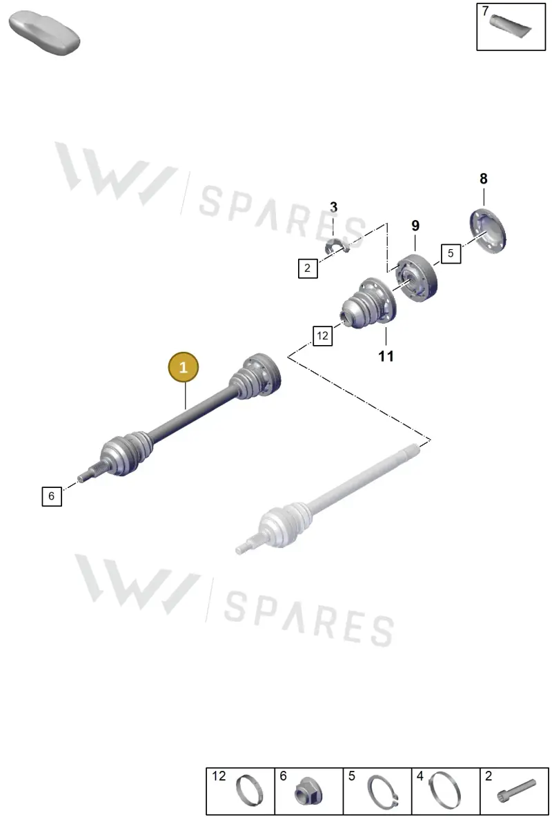 982501202M — Porsche Boxster Spyder (2019-2020) diagram p55501050, position 1