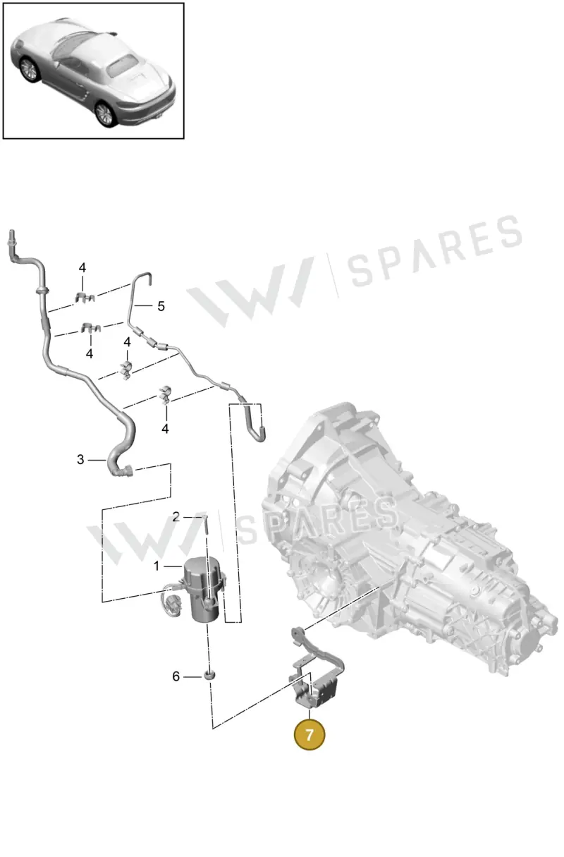 982614143 — Porsche Boxster (2016-) diagram p48604020, position 7