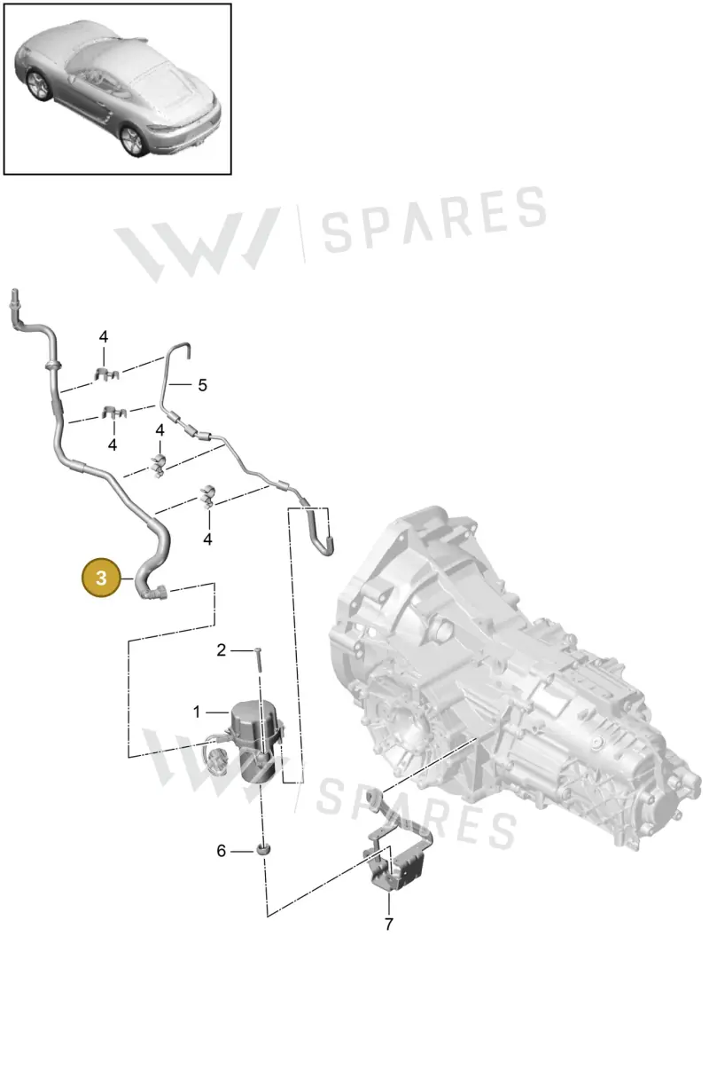 982614938B — Porsche Cayman (2016-) diagram p50604050, position 3