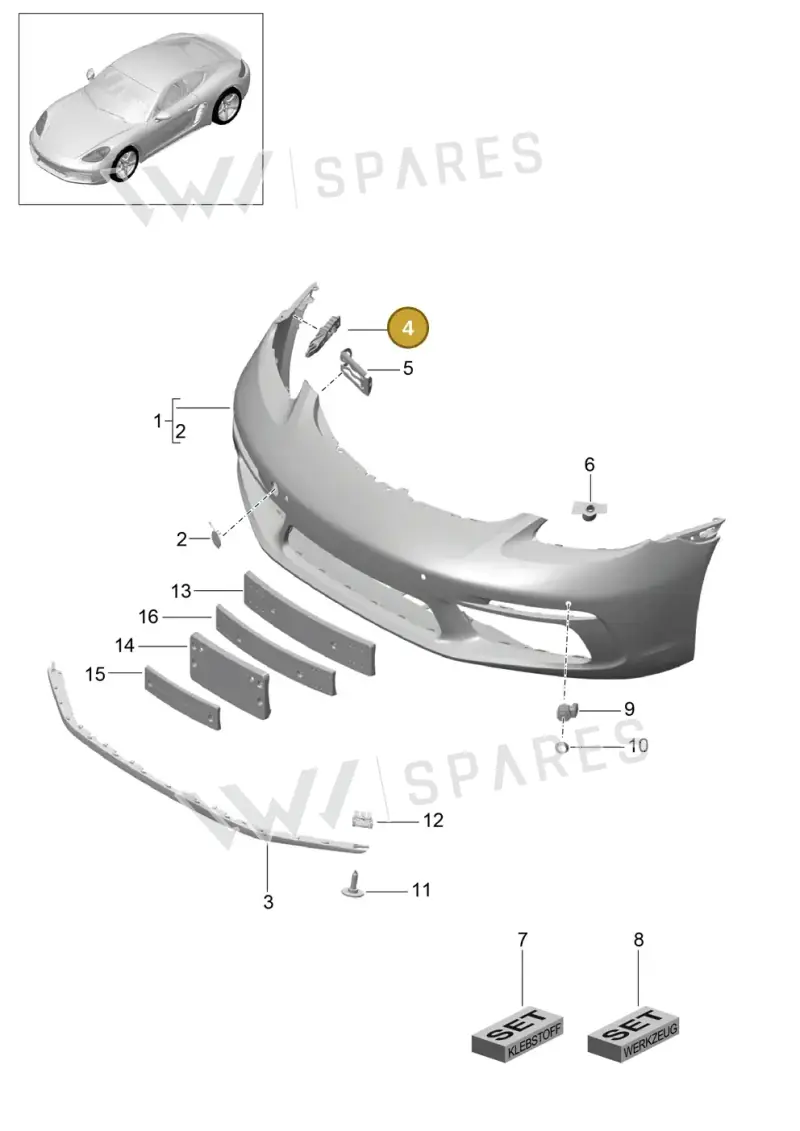 982807056 — Porsche Cayman (2016-) diagram p50802000, position 4