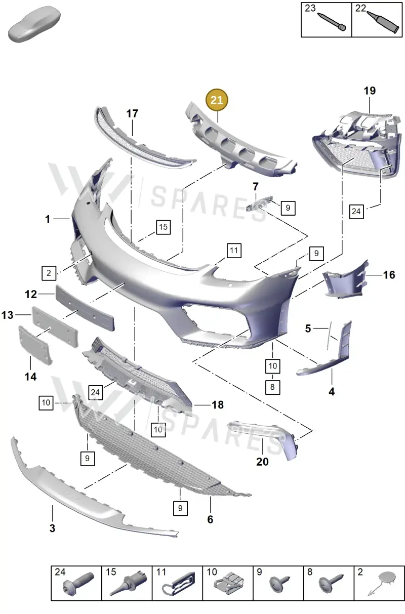 982807231A — Porsche Boxster Spyder (2019-2020) diagram p54802000, position 21