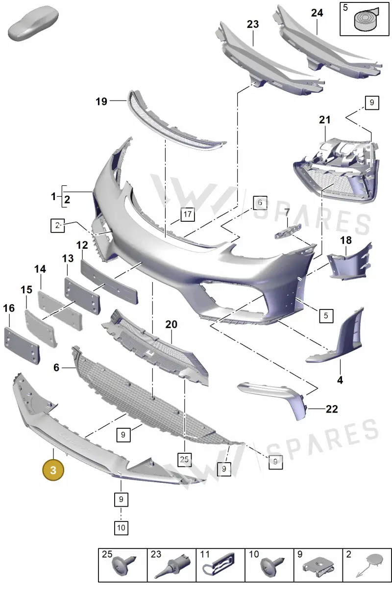 982807543JOK1 — Porsche Boxster Spyder (2019-2020) diagram p54802020, position 3