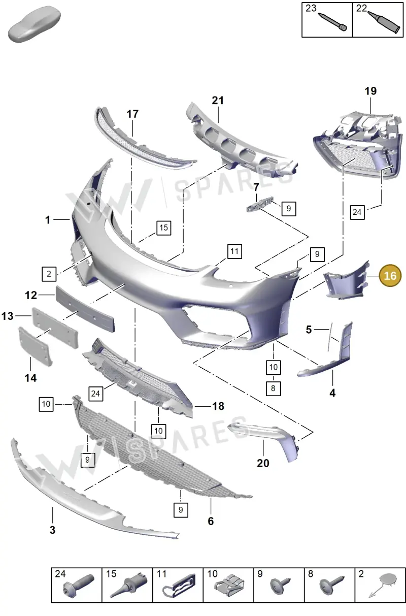 982807606OK1 — Porsche Boxster Spyder (2019-2020) diagram p54802000, position 16