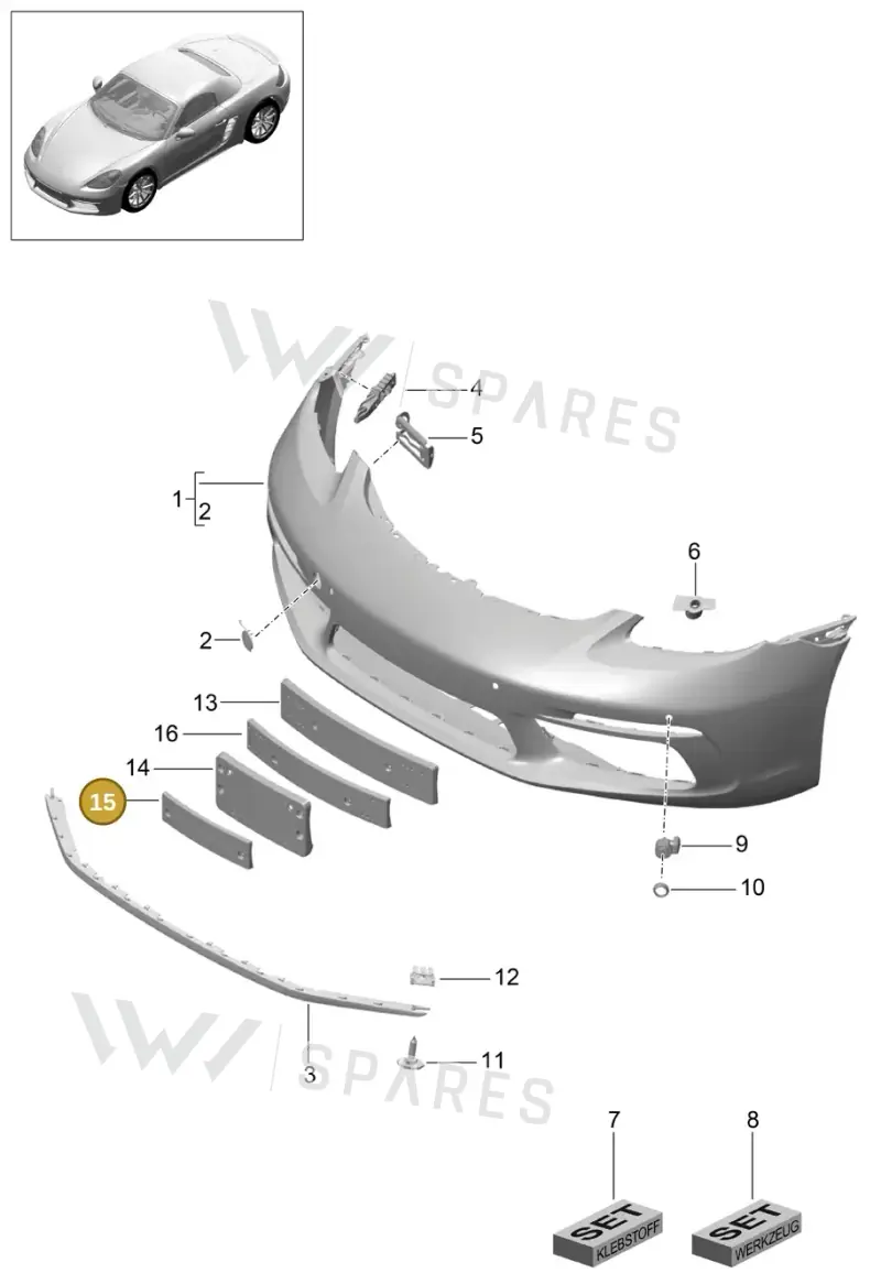 982807813DOK1 — Porsche Boxster (2016-2019) diagram p48802000, position 15