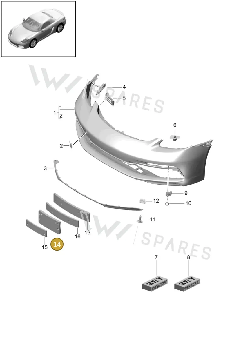 982807813JOK1 — Porsche Boxster (2016-2019) diagram p48802003, position 14