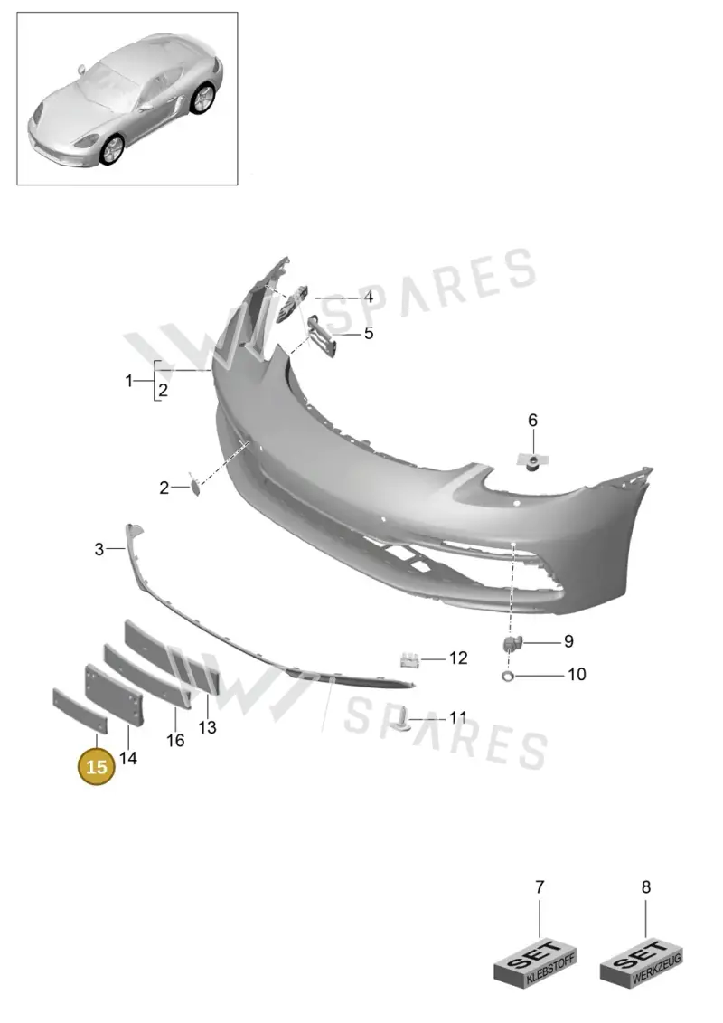 982807813LOK1 — Porsche Cayman (2016-) diagram p50802003, position 15