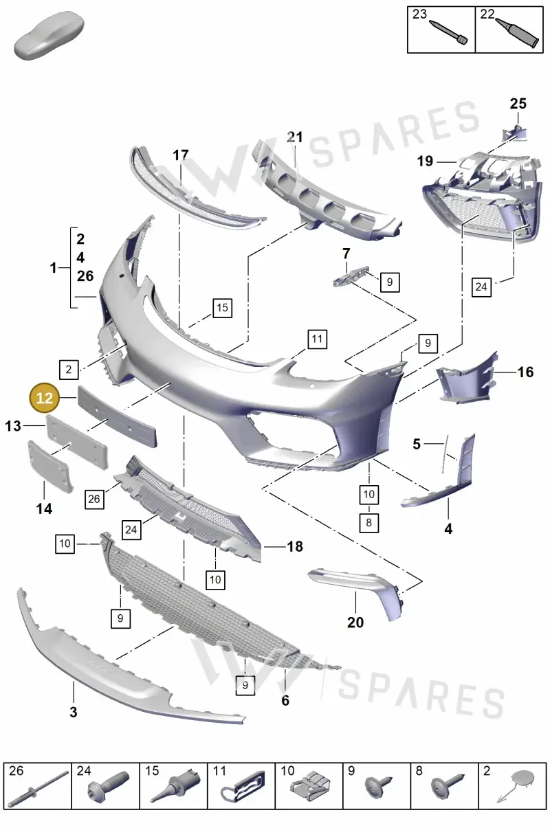982807813POK1 — Porsche Cayman (2019-2022) diagram p55802000, position 12