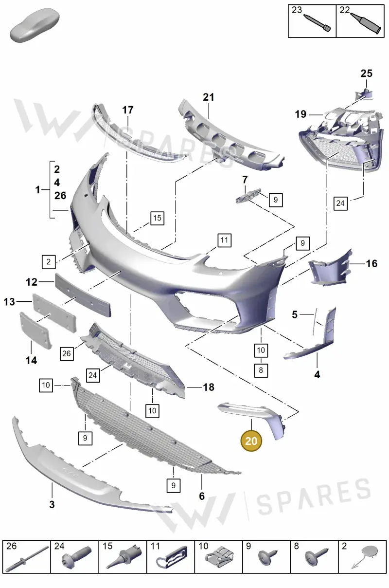 982807882BOK1 — Porsche Cayman (2019-2022) diagram p55802000, position 20