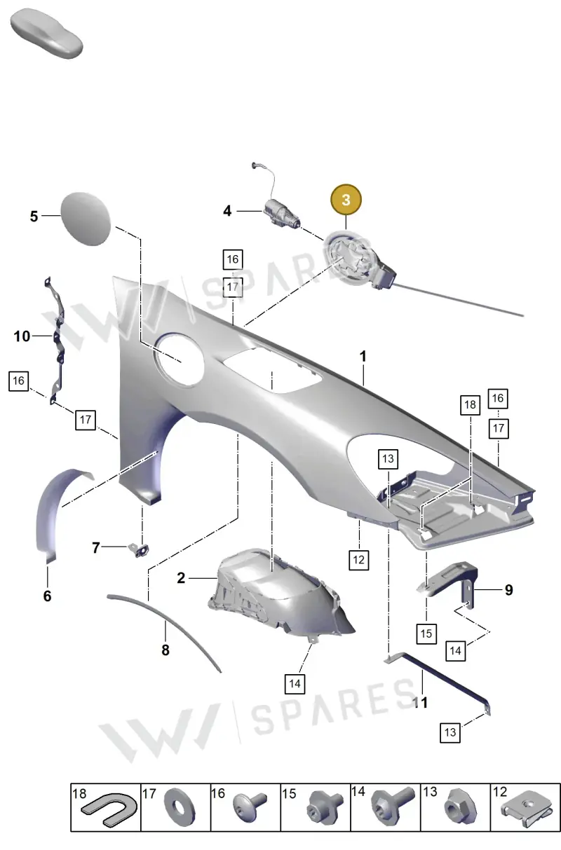 982809930 — Porsche Boxster Spyder (2019-2020) diagram p54801410, position 3