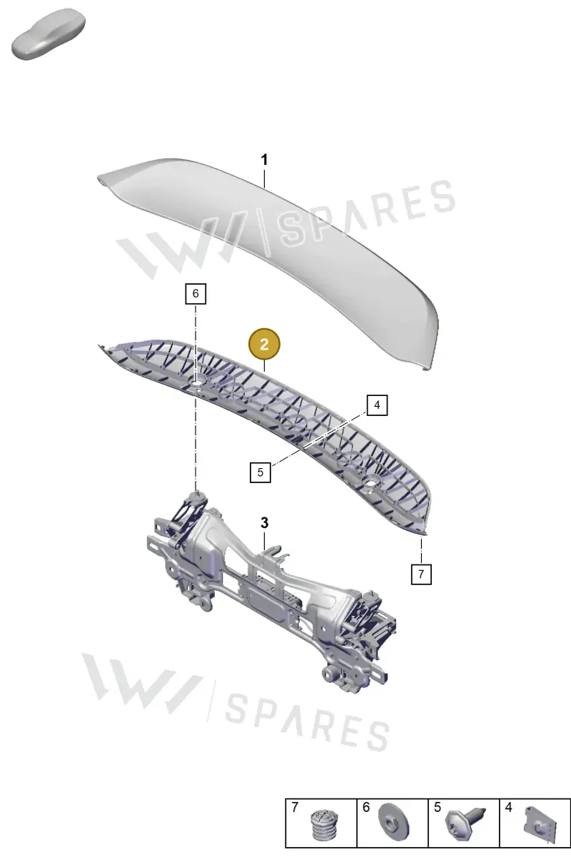 982827677F — Porsche Boxster Spyder (2019-2020) diagram p54803070, position 2