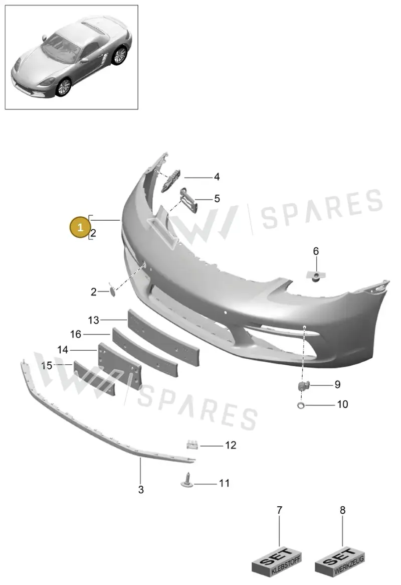982898041AG2X — Porsche Boxster (2016-2019) diagram p48802000, position 1