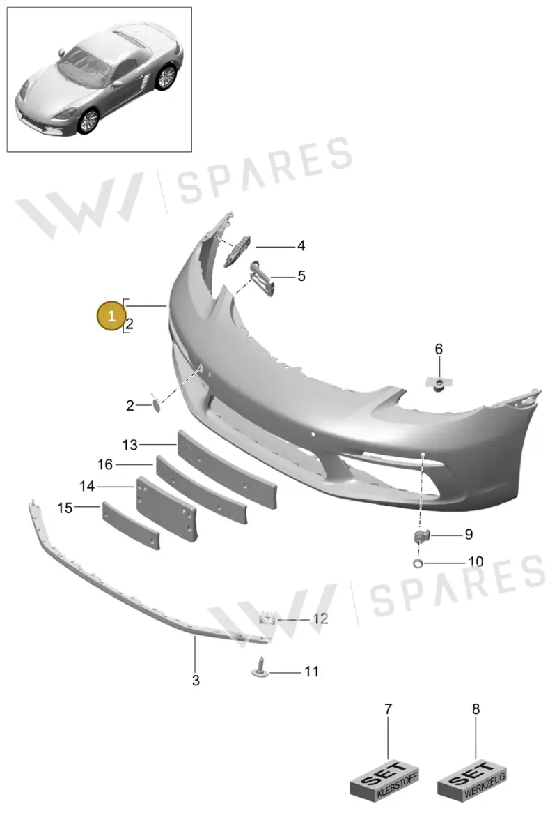 982898041CG2X — Porsche Boxster (2016-2019) diagram p48802000, position 1