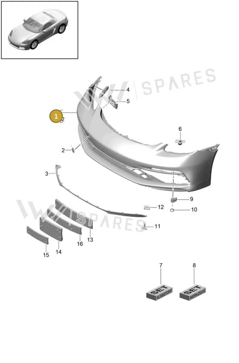 982898041F — Porsche Boxster (2016-2019) diagram p48802003, position 1